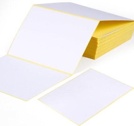 100 Large Plain White Sticky Postage Labels Stickers 100 x 75 mm, 4 X 3" Blank Self Adhesive Address Labels