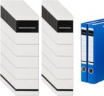 100 Pcs Spine Labels for Lever Arch File Self-Adhesive, Folder Spine Stickers, Folder LabelsFile LabelsSpine Labels for Folders, Lever Arch Folders Stickers for Home School Office(54x190mm/36x190mm)