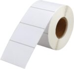 1000 Self Adhesive Label Sticker 50mm x 30mm Address Labels Blank Roll Rectangle Label Write On Note Mark Catering Food Jars Sticky Stickers for Office Kitchen Printer