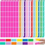 1176 Pack Rectangular Coloured Stickers Labels,12 Colours Rainbow Sticky Label,4cm x 1.9cm Color Coding Labels Assorted Stickers by YSHIHE