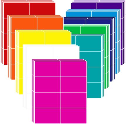 127 x76 mm Large Moving Labels for Storage Bins, 240 PCS Coloured Stickers Labels, Writable, Removable Organizing Moving Stickers, 10 Colors for Moving Boxes, Home Office Supplies and Color Coding