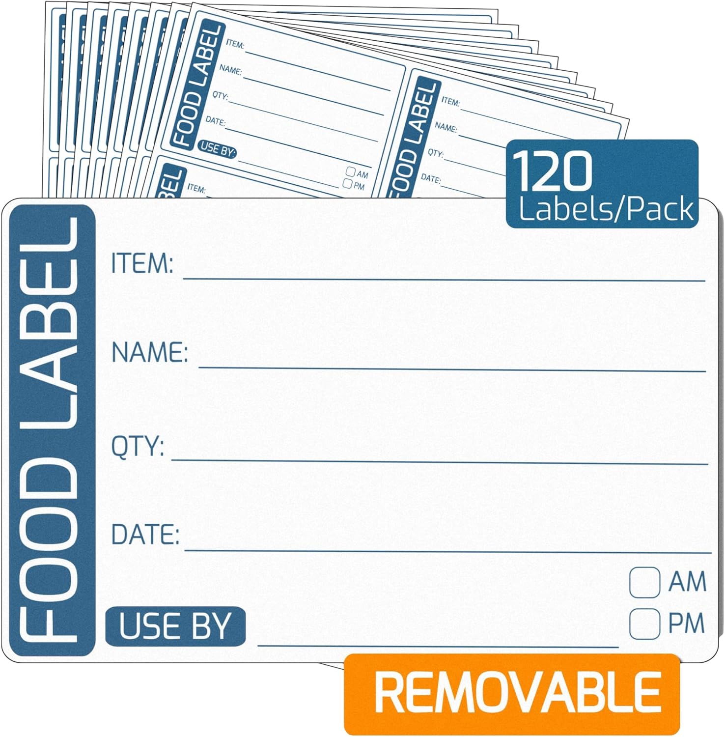 Food Date Labels – 120 Removable Food Labels Stickers for Storage | Strong Adhesive, Perfect Size Use by Date Stickers 68 x 45mm, Easy Peel Off Leaving No Sticky Residue, by Innoveem Food Date Labels – 120 Removable Food Labels Stickers for Storage | Strong Adhesive, Perfect Size Use by Date Stickers 68 x 45mm, Easy Peel Off Leaving No Sticky Residue, by Innoveem