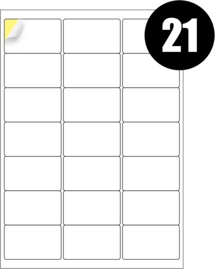 21 Address Label per A4 Sheet, 25 Sheets 525 Address Labels Total, Self Adhesive Address Mailing Printer Labels–Compatible with Inkjet and Laser Printers Printable Sticky Sheet Label [JAM Free]