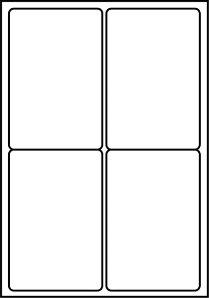 SmithPackaging A4 Self Adhesive Address Labels, 4 Labels Per Sheet, 100 Sheets, 99.1 x 139mm, 400 Labels