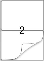 FungLam 210 x 148 mm, 100 Sheet, 2 per Page Labels, Address Labels Self-Adhesive Labels A4 Shipping Labels Mailing Printer Labels, Suitable for Laser Inkjet Copier Printing, 2 per Sheet