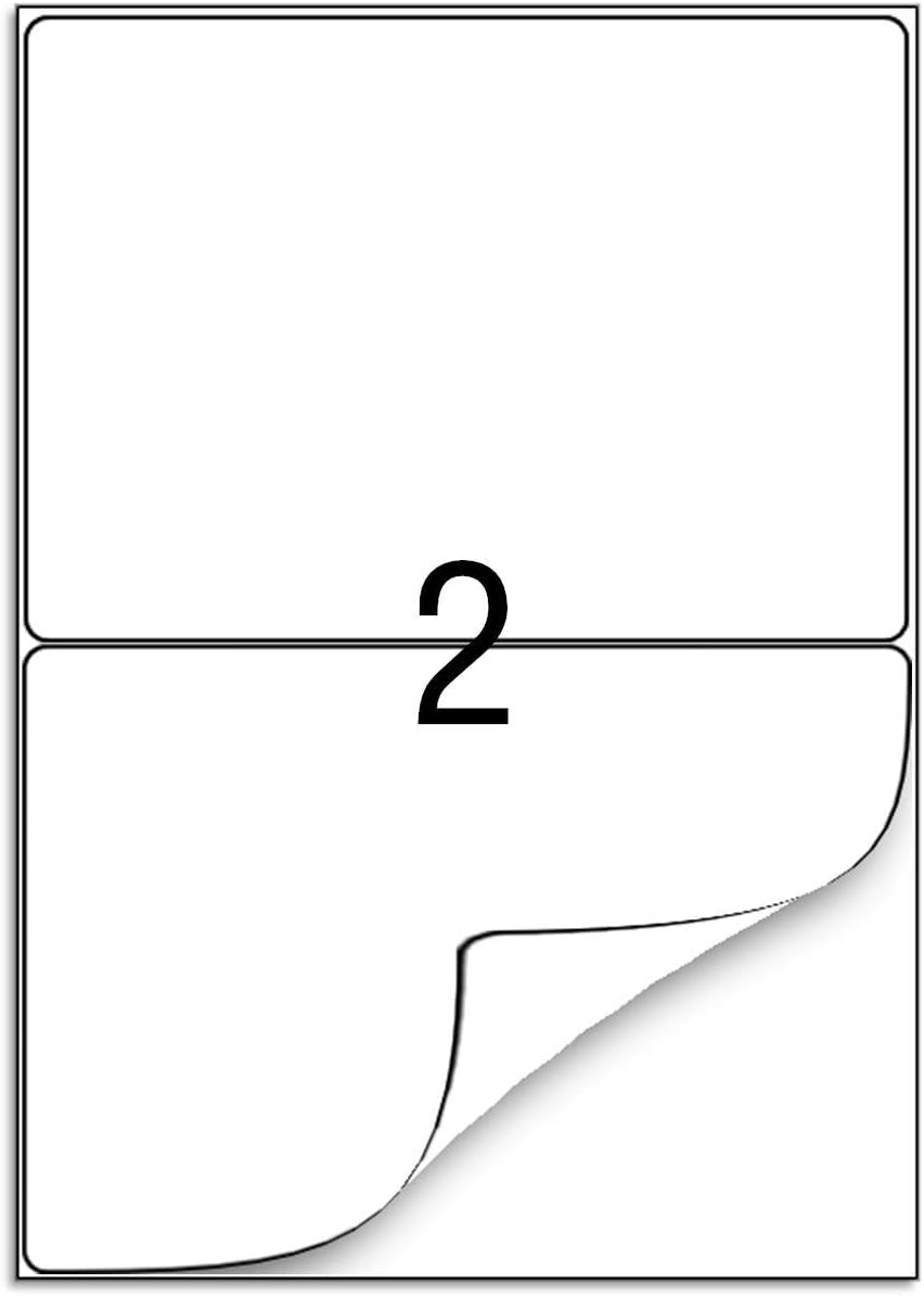 FungLam 210 x 148 mm, 100 Sheet, 2 per Page Labels, Address Labels Self-Adhesive Labels A4 Shipping Labels Mailing Printer Labels, Suitable for Laser Inkjet Copier Printing, 2 per Sheet FungLam 210 x 148 mm, 100 Sheet, 2 per Page Labels, Address Labels Self-Adhesive Labels A4 Shipping Labels Mailing Printer Labels, Suitable for Laser Inkjet Copier Printing, 2 per Sheet