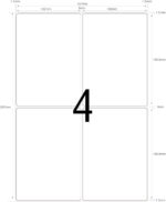 105 x 148 mm, 100 Sheet, a4 Labels 4 per Sheet, Address Labels Self-Adhesive Labels A4 Shipping Labels Mailing Printer Labels, Suitable for Laser Inkjet Copier Printing, 4 per Sheet