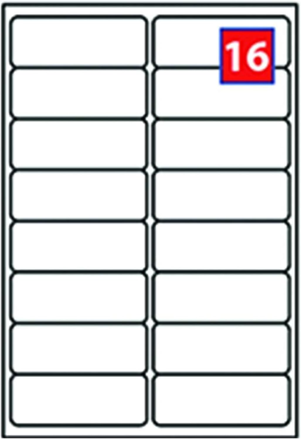 Self Adhesive Address Labels 99.1×33.9mm (16 Per Sheet, 100 Sheets, 1600 Labels) – A4 Sticky Printable Mailing Labels for Laser & Inkjet Printers, Easy Peel for Shipping Postage & Office Use – EJRange Self Adhesive Address Labels 99.1×33.9mm (16 Per Sheet, 100 Sheets, 1600 Labels) – A4 Sticky Printable Mailing Labels for Laser & Inkjet Printers, Easy Peel for Shipping Postage & Office Use – EJRange