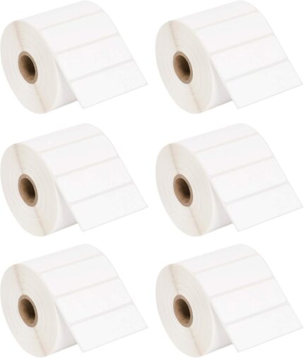 Direct Thermal Labels – 3″ x 1″ – Perforated UPC Barcode FBA Address Labels with Premium Adhesive, Compatible with Zebra & Rollo Label Printers – 6 Rolls