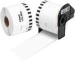 2 Roll DK-22205 Continuous Paper Label Sticker Compatible with Brother QL Label Printer, 62mm(W) x 30.48m(L), with 1 Reusable Holder