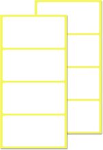 200 Pieces - Large White Sticky Labels, Plain Stickers to Write On - 100 x 50 mm