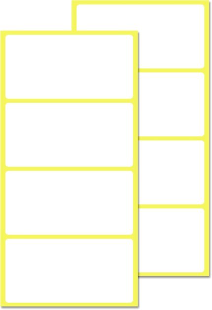 200 Pieces - Large White Sticky Labels, Plain Stickers to Write On - 100 x 50 mm