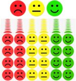 240PCS Emotion Stickers Labels 25mm Smiley Face Expressions Red Yellow Green Round Stickers for Kids Reward Charts Teachers Parents School Supplies DIY Scrapbook Diary Decorations