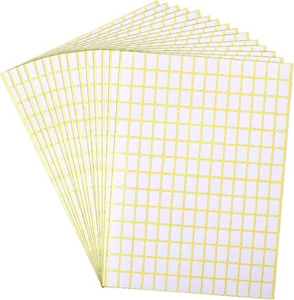 2940 Pcs Small White Label Stickers 13 X 9 mm Blank Matte Rectangular Labels Removable Sticky Labels Price Stickers for Jars Boxes File Folders Envelopes School Office Kitchen