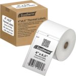 4 x 6.5 Direct Thermal Paper Label Stickers - 2280 Labels - 380 Labels Per Roll - 6 Rolls - for Datamax, Intermec, Sato, TSC, Zebra Direct Thermal Printers