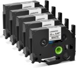 5 X Compatible with Brother 12mm 0.47 Laminated Tape TZe-231 Black on White for Brother Label Printer Tape Compatible with P-Touch Label Maker PT-E110 H100R H110 H101C