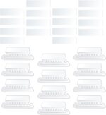 50pcs Hanging File Folder Tabs and PVC Labels with Inserts, Detachable File Identification Tabs for Office Filing and Document Organization