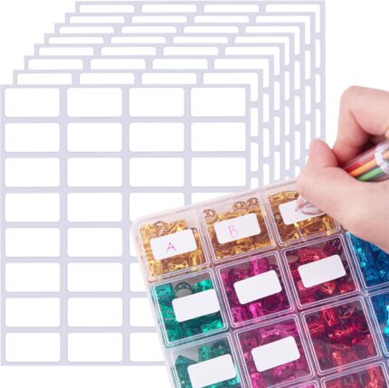 640 Self-Adhesive Small Tags: Address, Price, Removable, Spice, Over 600 Blank and Name Labels for School, Office, Post, Mall