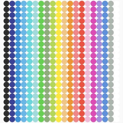 6720 PCS Small Dot Stickers Round Color Coding Labels Circle Dot Stickers Label Sticker in 20 Colors for Office,Classroom