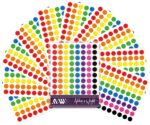 Ashton and Wright - Easy Peel Colour Coding Labels - 8mm Dot Stickers (Pack of 1-880, Bright)