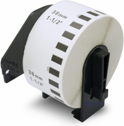 BETCKEY - 1 Roll DK-22225 Labels, 38mm x 30.48m, 1 Continuous Paper Labels Compatible with Brother QL Label Printers