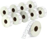 BETCKEY - 10 Rolls 11353 Self-Adhesive Labels Compatible with DYMO S0722530, 13mm x 25mm, 10000 Small Multi-Purpose Labels Compatible with DYMO LabelWriter 450, 4XL, NOT Fit 550 or 5XL