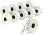 BETCKEY - 10 Rolls 11355 Self-Adhesive Labels Compatible with DYMO S0722550, 19mm x 51mm, 5000 Small Multi-Purpose Labels Compatible with DYMO LabelWriter 450, 4XL, NOT Fit 550 or 5XL