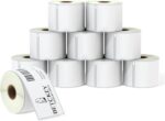 BETCKEY - 10 Rolls 99019 Self-Adhesive Labels Compatible with DYMO S0722480, 59mm x 190mm, 1500 Lever Arch File Labels Compatible with DYMO LabelWriter 450, 4XL, NOT Fit 550 or 5XL