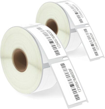 BETCKEY - 2 Rolls 11355 Self-Adhesive Labels Compatible with DYMO S0722550, 19mm x 51mm, 1000 Small Multi-Purpose Labels Compatible with DYMO LabelWriter 450, 4XL, NOT Fit 550 or 5XL