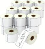 BETCKEY - 20 Rolls 99014 Self-Adhesive Labels Compatible with DYMO S0722430, 54mm x 101mm, 4800 Large Shipping/Name Badge Labels Compatible with DYMO LabelWriter 450, 4XL, NOT Fit 550 or 5XL