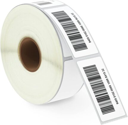 BETCKEY - 25mm x 51mm(1 in x 2 in) FBA Barcode & Address Thermal Labels, 750 Perforated Stickers per Roll Compatible with Zebra & More Printers [1 Roll/750 Labels]