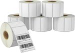 BETCKEY - 51mm x 25mm (2 in x 1 in) Thermal Labels for Barcode & Address, 1300 per Roll Compatible with Zebra & More Printers [6 Roll/7800 Labels]