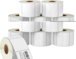 BETCKEY - 57mm x 51mm(2.25 in x 2 in) Barcode & Address Thermal Labels, 700 Perforated Stickers per Roll Compatible with Zebra & More Printers [6 Roll/4200 Labels]