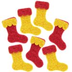 Baker Ross AX311 Christmas Stocking Glitter Foam Stickers - Pack of 100, Kids Stickers, Ideal for Christmas Arts and Crafts Projects, Great for Card Making and Scrapbooking
