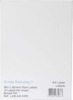 Blake Everyday - Self-Adhesive 14 Labels per A4 Sheet - 1,400 Labels - 100 Sheets - Laser & Inkjet Printer Compatible - Address Shipping Labels - Warehouse & Business Supplies (LAB A41-14PE)