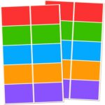 Coloured Stickers Sticky Labels, 7.5 x 5 cm - 5 colours, Pack of 250