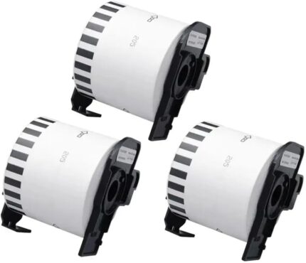 Compatible DK-22205 Continuous Labels 62mm X 30.48m Compatible With Thermal Printers QL-700 QL-800 White Paper 1/3/5 Rolls(DK-22205 3 Rolls)