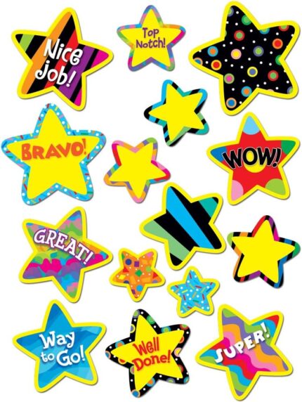 Creative Teaching Press Poppin' Patterns Bright Star Stickers (4112)