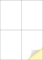Creavvee 4 Label per Sheet, 25 A4 Sheets, Printable White Sticker Paper Labels for Laser/Inkjet Printers Made in Europe - Sticker Size (A6) 105 x 148 mm
