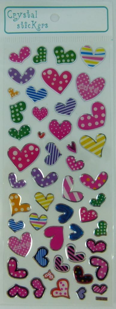 Crystal Stickers – Colourful Hearts