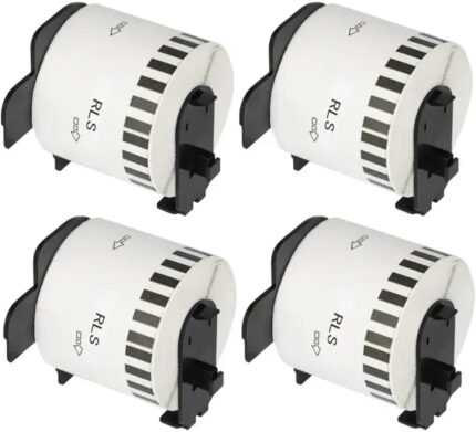 DK22205 Label Paper 62mm x 30.48m Continuous Compatible QL800 QL580N QL700 QL1050N QL1115NWB QL1100 QL500 QL560(4 pcs)