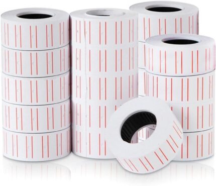 DSL 20 Rolls White Price Label MX5500 Price Tag Gun Labeling 22mm x 12mm / CT1