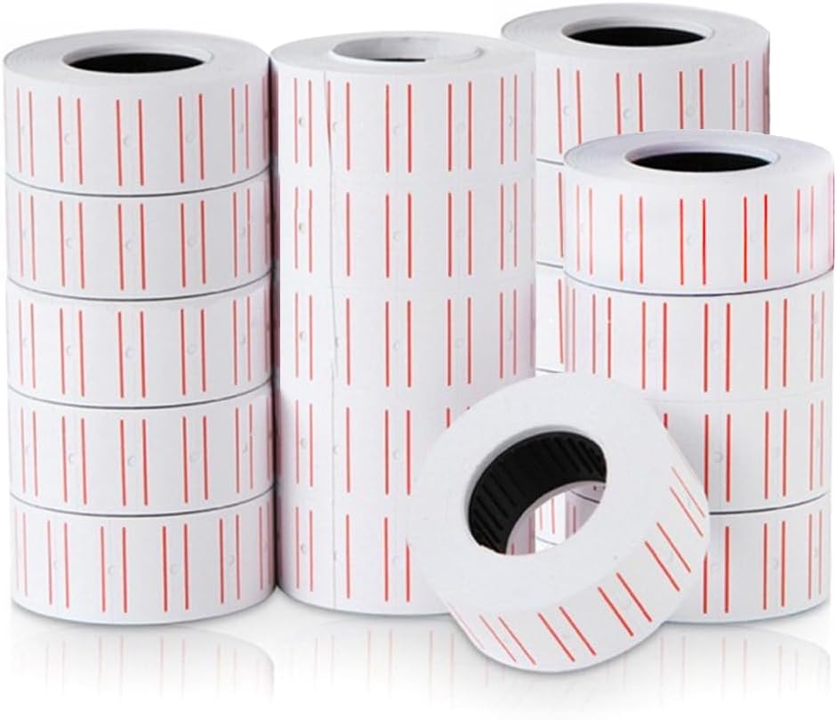 DSL 20 Rolls White Price Label MX5500 Price Tag Gun Labeling 22mm x 12mm / CT1 DSL 20 Rolls White Price Label MX5500 Price Tag Gun Labeling 22mm x 12mm / CT1