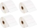 Direct Thermal Labels - 3" x 1" - Perforated UPC Barcode FBA Address Labels with Premium Adhesive, Compatible with Zebra & Rollo Label Printers - 4 Rolls