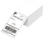 Direct Thermal Labels - Fanfold Shipping White (101x152mm) Sticky Stickers BPA&BPS Free Square Label for 4x6 Inch Printer