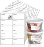 Freezer Labels Stickers - 300 White Sticky Labels (6x3 cm) - Oil & Waterproof Food Label for Jar, Pantry & Container - Personalised Stickers Label for Kitchen Organisation & Meal Prep