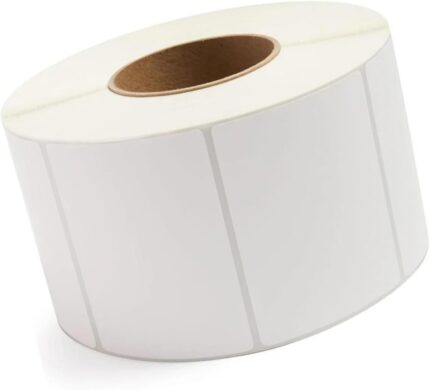 G4GADGET 500 White Writable Labels Roll – 50x75mm Rectangle Stickers – Blank Adhesive Labels for Storage, Shipping, Organization, Kitchen, Inventory & Barcode Use – Easy Peel Design