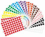 Hylabelest 10mm Coloured Dot Stickers Sticky Labels, 10 Assorted Coloured Circle Stickers, Total Pack of 1400