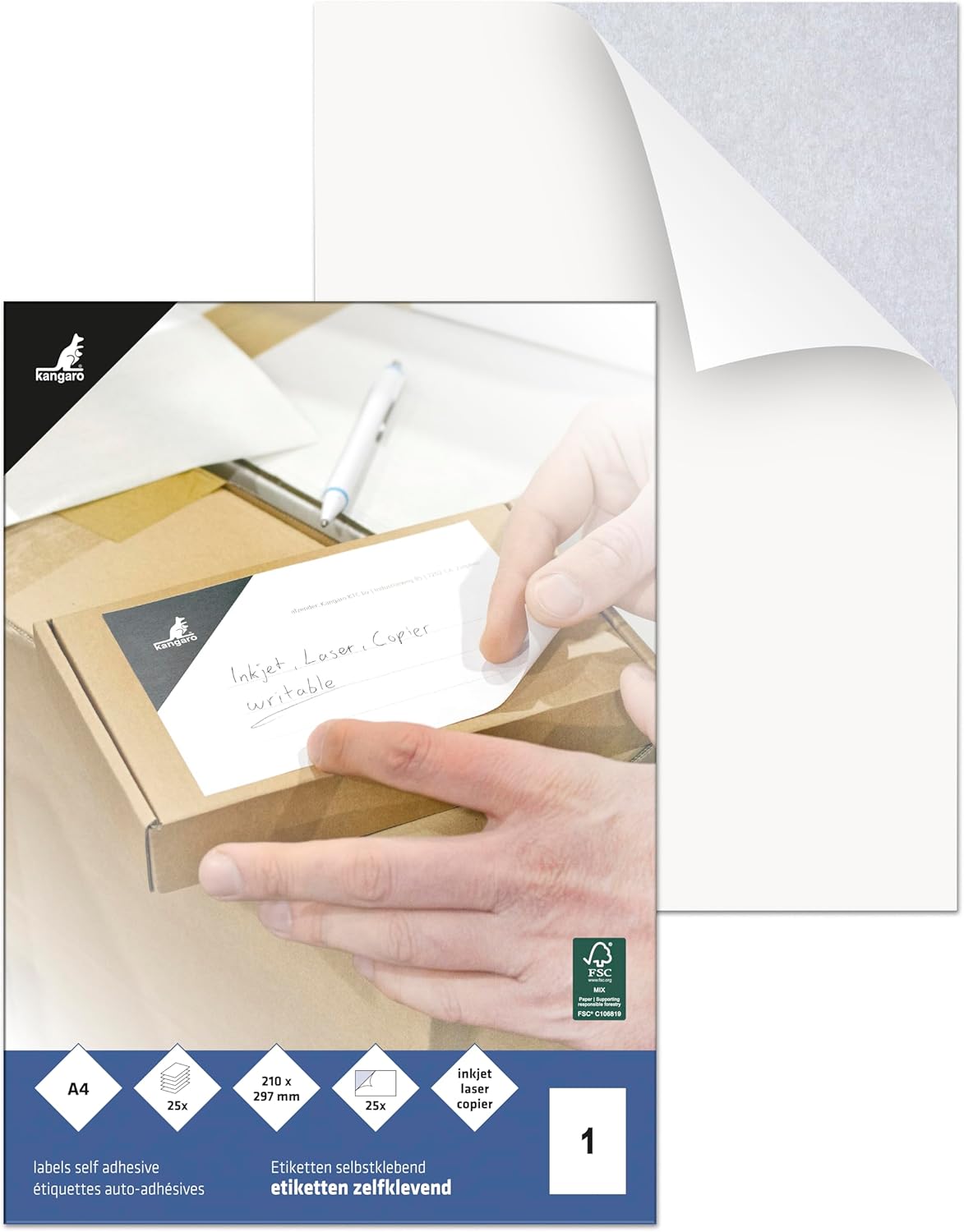 Ilk Kangaro Labels 210 x 297 mm Box 25 Sheets 1 Label per Sheet Ilk Kangaro Labels 210 x 297 mm Box 25 Sheets 1 Label per Sheet