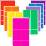 Moving Stickers (76 mm x 50 mm) Rectangular Coloured Stickers Labels in 8 Assorted Neon Colors - 240 Pack Color Coding Labels by YSHIHE